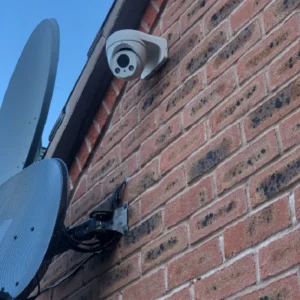 CCTV camera installed to a garage wall in Bristol