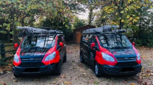 Digital TV Systems aerial installation specialist work vans in Bristol